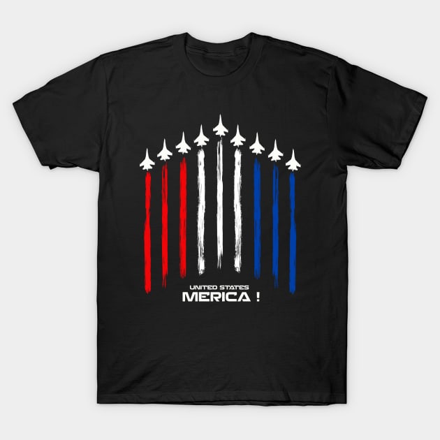 Air Force US Veterans 4th of July T shirt - American Flag T-Shirt T-Shirt by Pannolinno